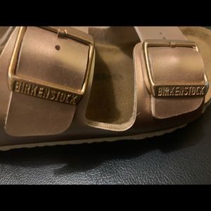 Kids size 2 Birkenstock’s rose gold